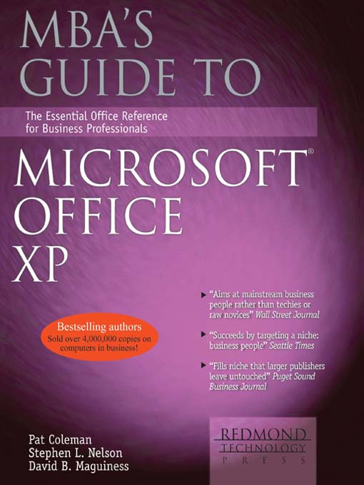 Cover image for MBA’s Guide to Microsoft Office XP